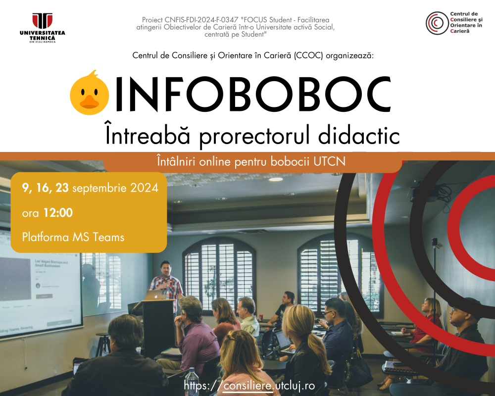 Imagine InfoBoboc 2024 - Întreabă prorectorul didactic