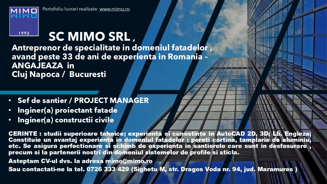 Imagine Inginer proiectant / construcții civile @SC MIMO SRL